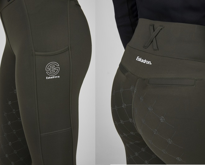 LEGGINGS FLEX FULL GRIP CON PASSANTI ESKADRON DYNAMIC II Donna, Pantaloni Donna 